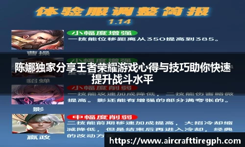 陈娜独家分享王者荣耀游戏心得与技巧助你快速提升战斗水平